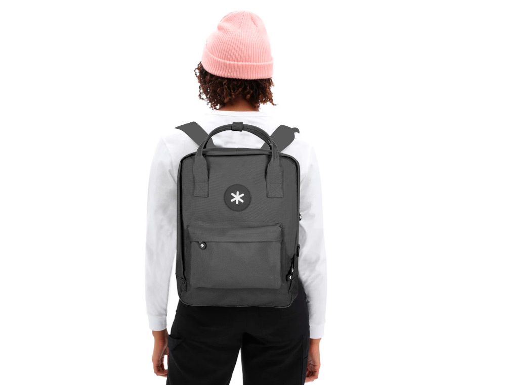 MOCHILA 2 ASAS E BOLSOS EXTERIORES PRETO 300X115X390 MM