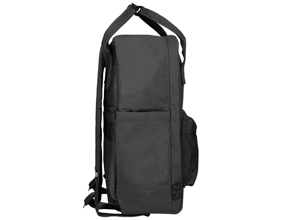 MOCHILA 2 ASAS E BOLSOS EXTERIORES PRETO 300X115X390 MM