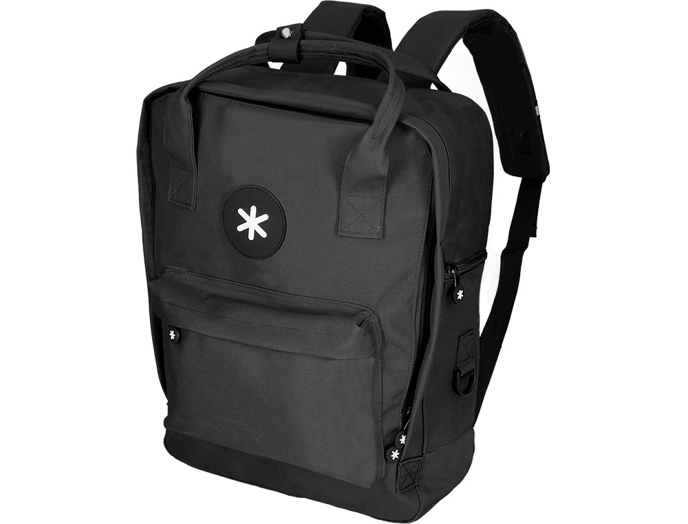MOCHILA 2 ASAS E BOLSOS EXTERIORES PRETO 300X115X390 MM