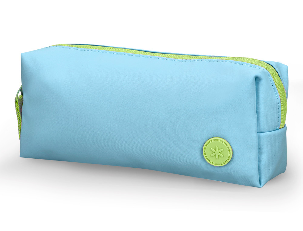 ESTOJO ESCOLAR ANTARTIK 1 COMPARTIMENTO COMPLEMENTO DA MOCHILA TEENS COR TURQUESA 80X55X210 MM