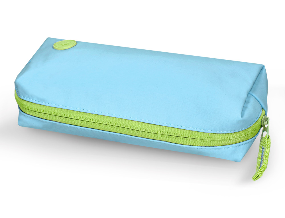 ESTOJO ESCOLAR ANTARTIK 1 COMPARTIMENTO COMPLEMENTO DA MOCHILA TEENS COR TURQUESA 80X55X210 MM