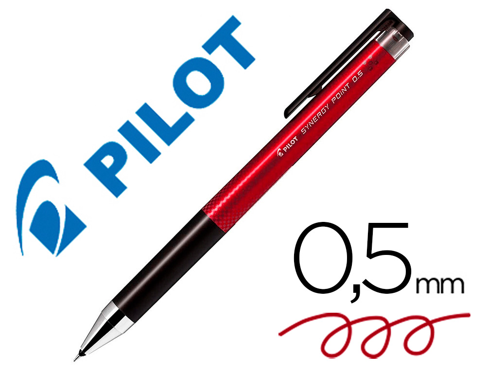 ESFEROGRAFICA PILOT SYNERGY POINT RETRACTIL TINTA GEL 0,5 MM VERMELHO