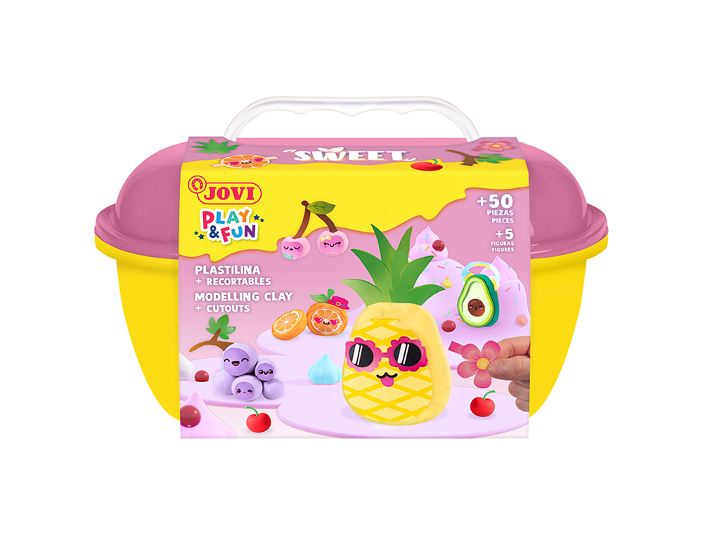 CONJUNTO JOVI PLAY&FUN PLASTICINA COFRE FRUTAS
