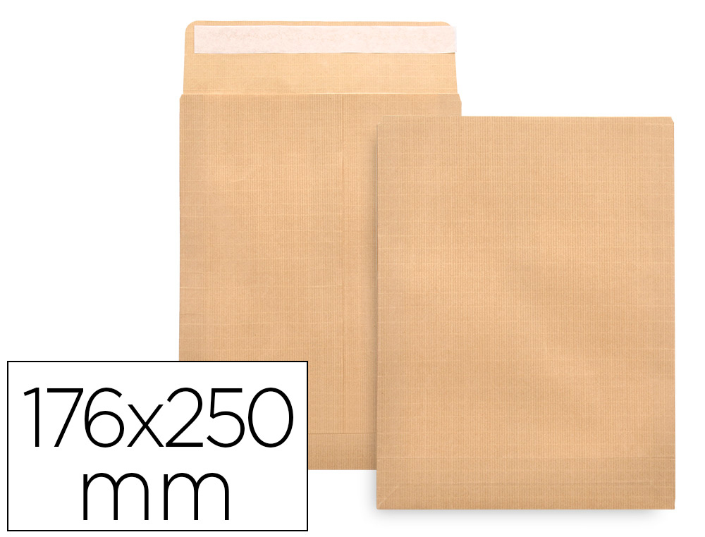 ENVELOPE LIDERPAPEL N.14 BOLSA B5 CASTANHO 176X250 MM TIRA DE SILICONE PACK DE 500 UNIDADES